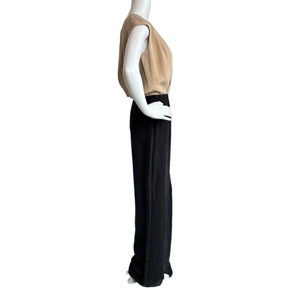 MAX MARA PIANOFORTE COLLECTION PURE SILK EVENING JUMPSUIT OVERALL NEW WOMEN Sz 8 - Picture 2 of 16